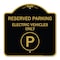 Signmission Reserved Parking Electric Vehicles With ParkingHeavy-Gauge Aluminum Sign, 18" x 18", BG-1818-23151 A-DES-BG-1818-23151 - alternate 1